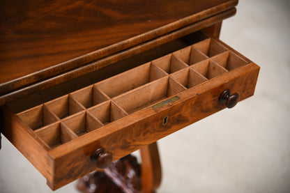 Antique Victorian Mahogany Games Table - Kernow Furniture