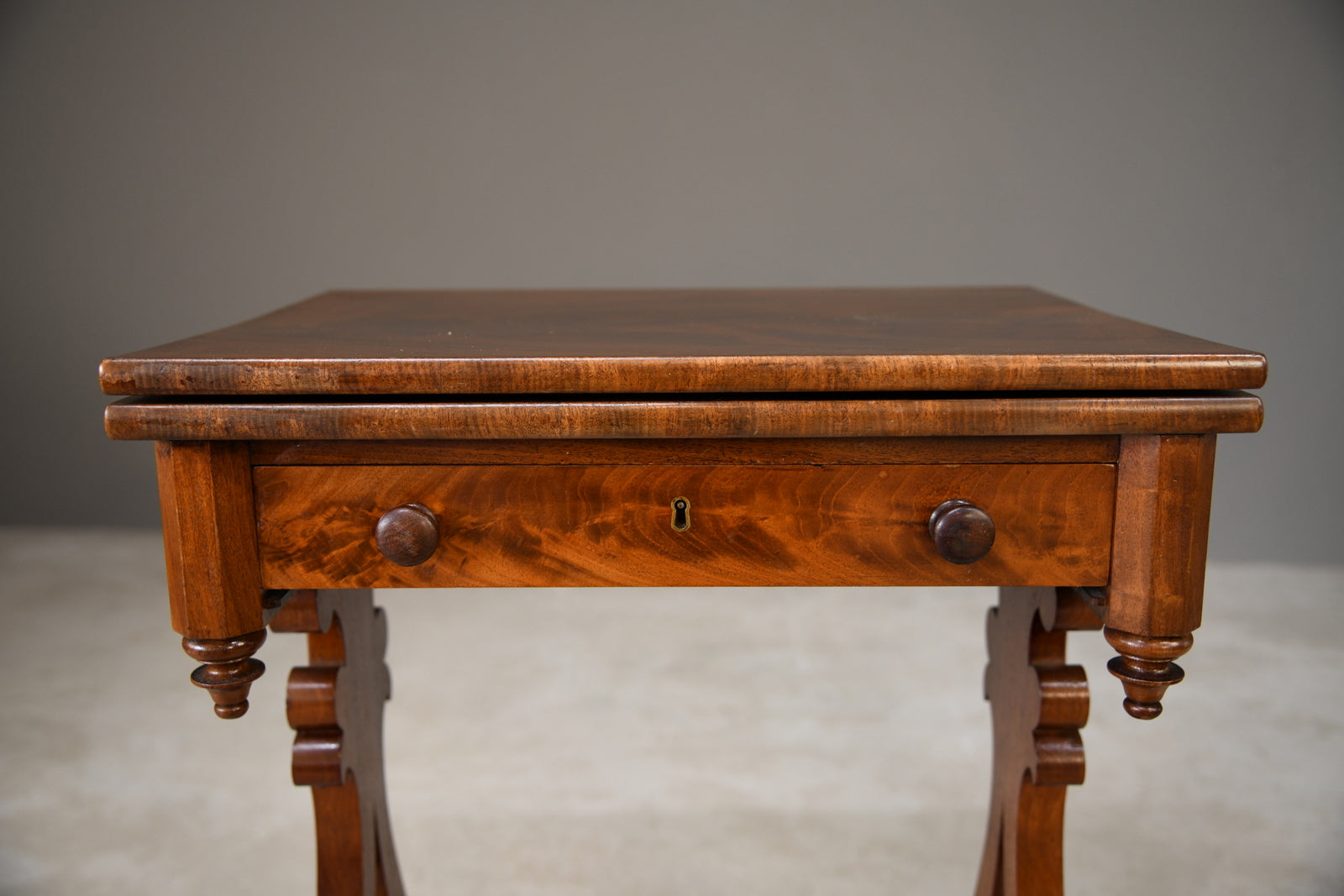 Antique Victorian Mahogany Games Table - Kernow Furniture