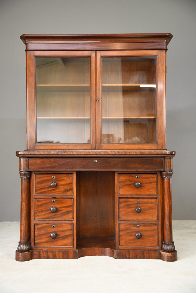 Antique Victorian Mahogany Gentlemans Dressing Table Bathroom Cabinet - Kernow Furniture