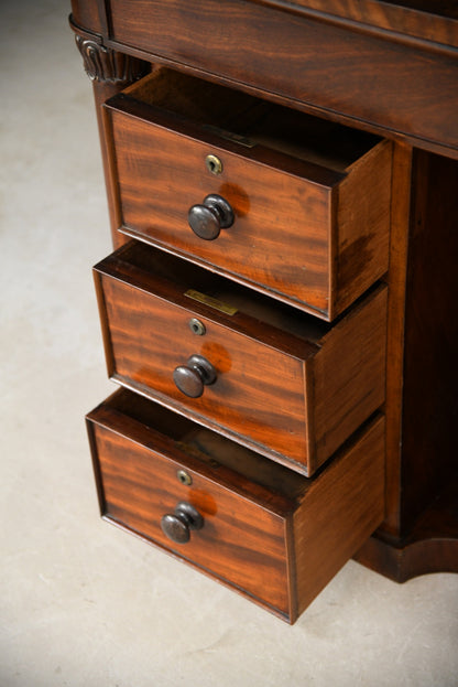 Antique Victorian Mahogany Gentlemans Dressing Table Bathroom Cabinet - Kernow Furniture