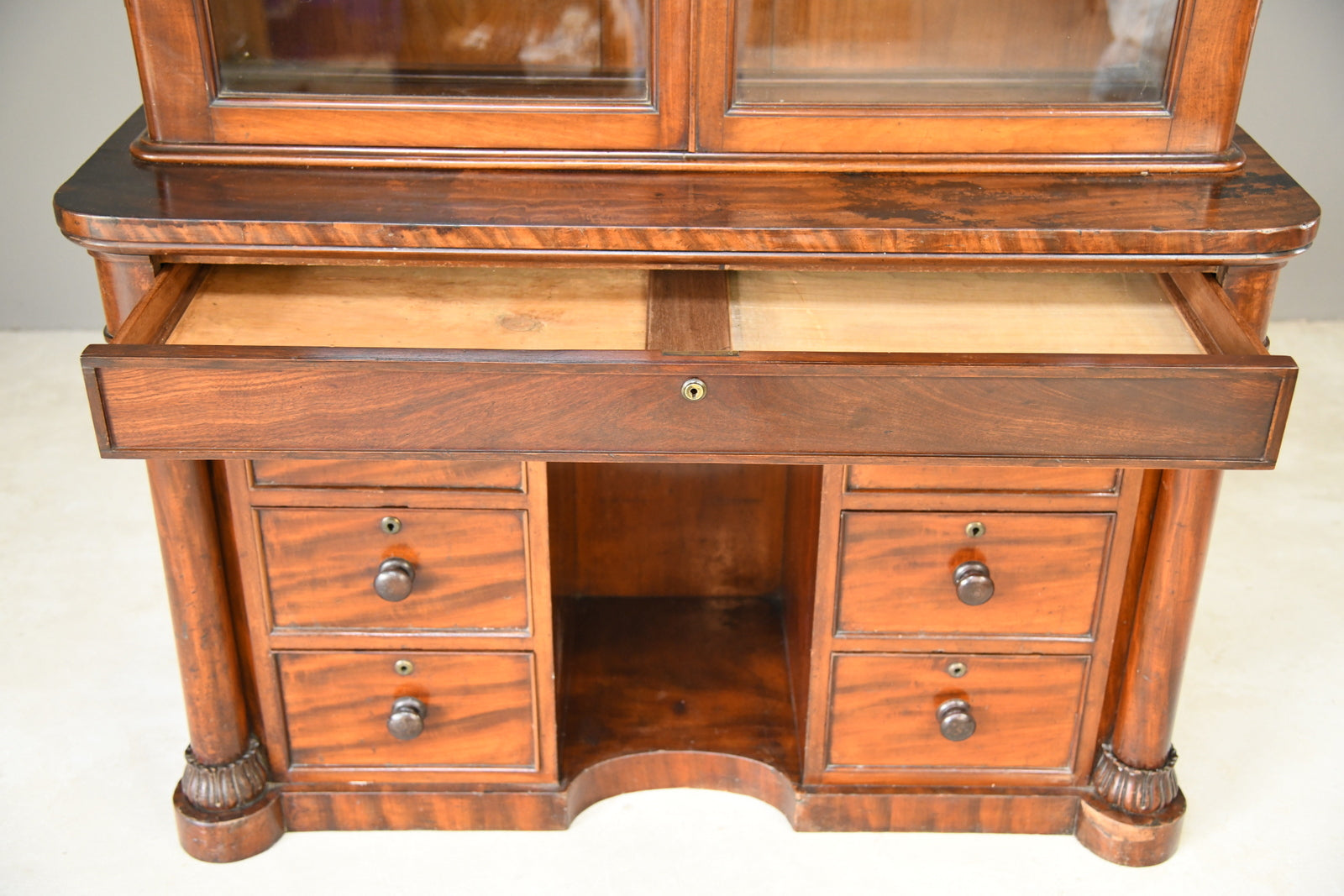 Antique Victorian Mahogany Gentlemans Dressing Table Bathroom Cabinet - Kernow Furniture