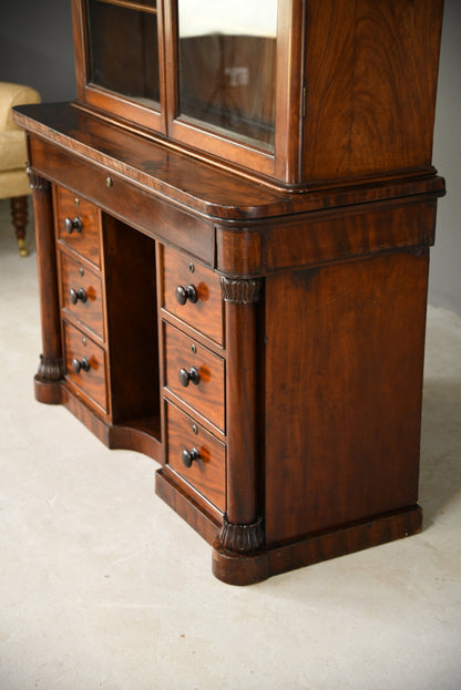 Antique Victorian Mahogany Gentlemans Dressing Table Bathroom Cabinet - Kernow Furniture