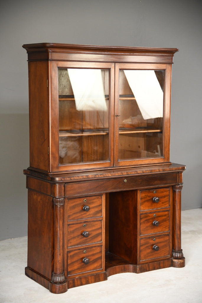 Antique Victorian Mahogany Gentlemans Dressing Table Bathroom Cabinet - Kernow Furniture