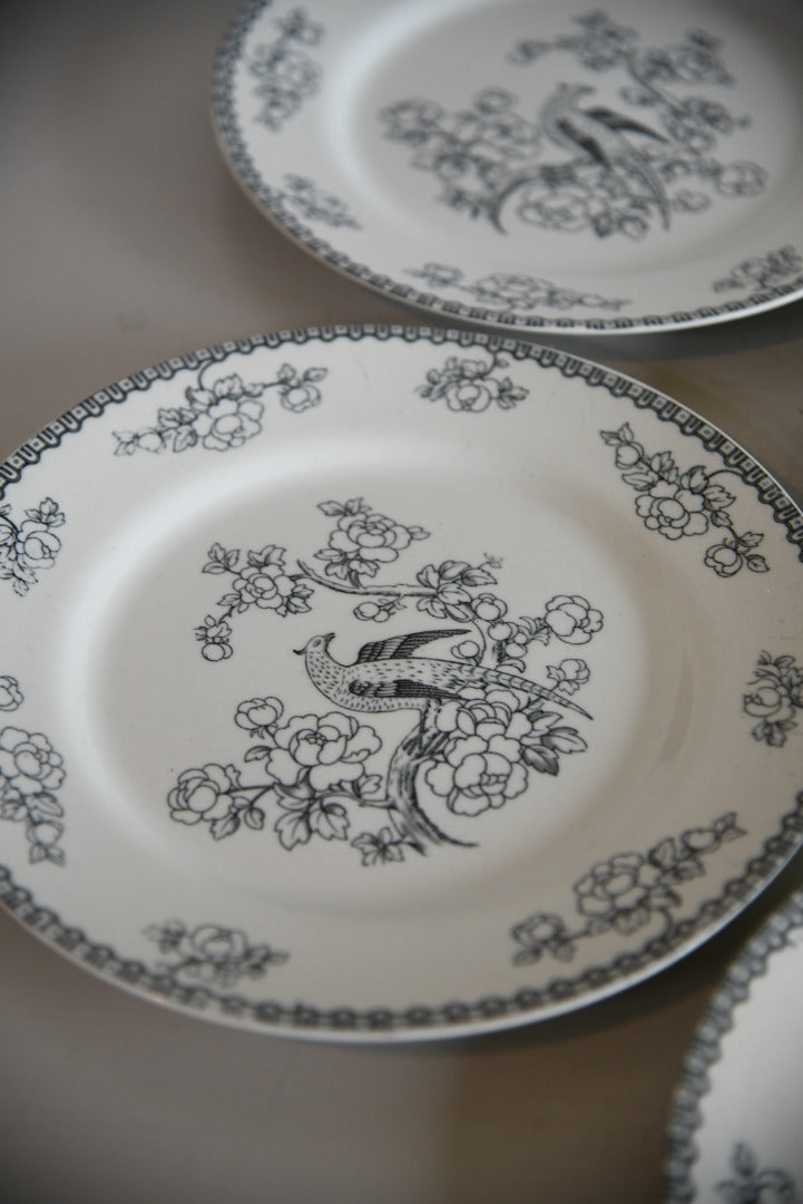 4 F Winkie & Co Grey Pheasant Dinner Plates - Kernow Furniture