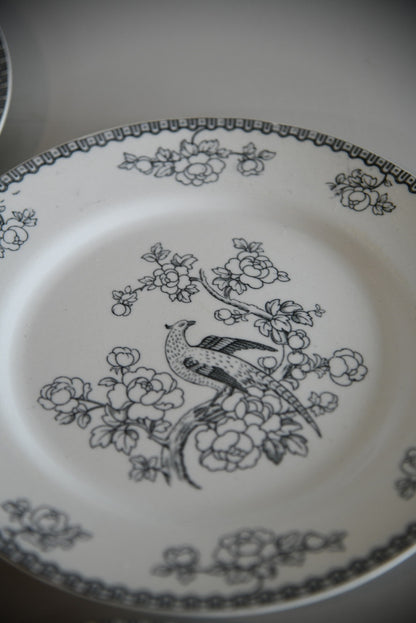 4 F Winkie & Co Grey Pheasant Dinner Plates - Kernow Furniture