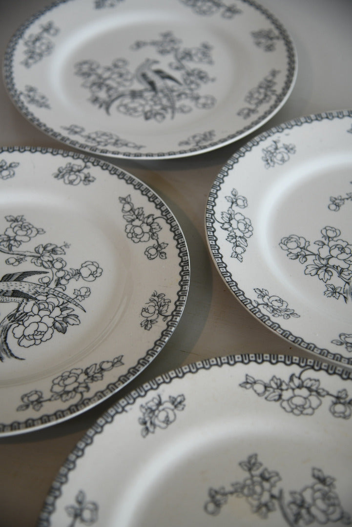 4 F Winkie & Co Grey Pheasant Dinner Plates - Kernow Furniture