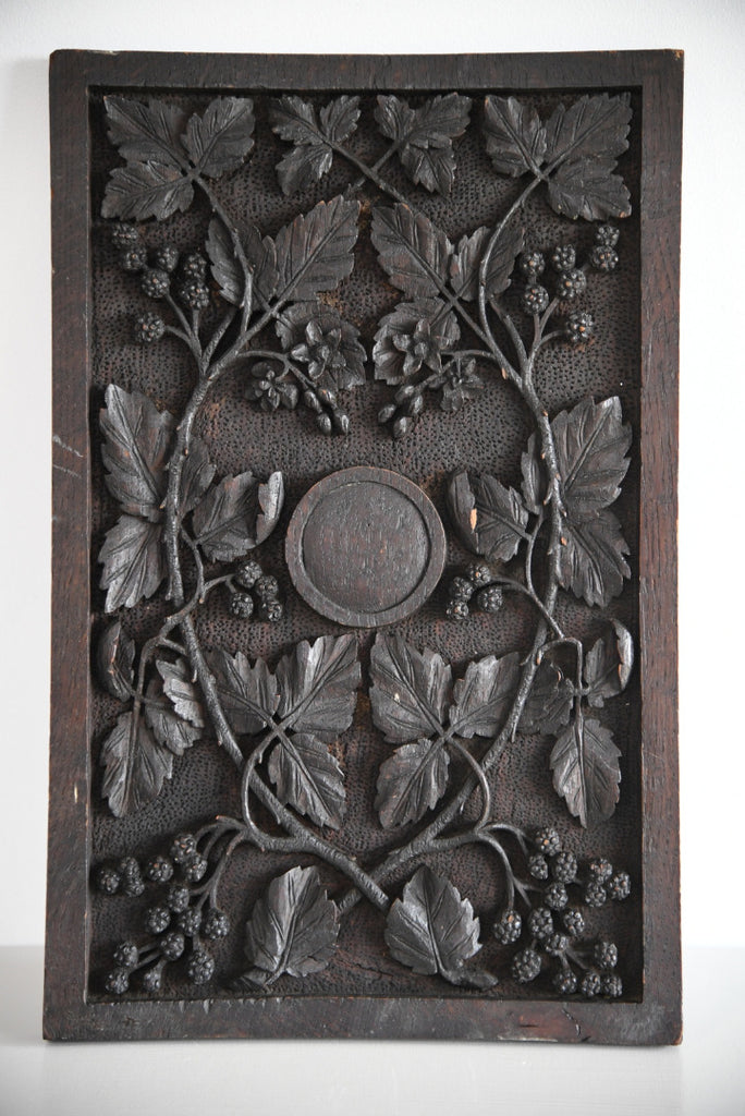 Carved Oak Panel Vines - Kernow Furniture