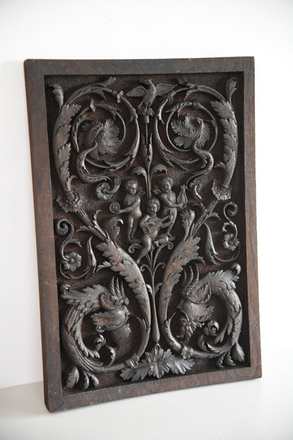 Carved Wood Ornamental Plaque - Kernow Furniture