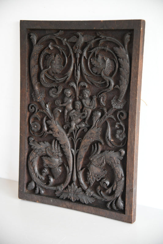 Carved Wood Ornamental Plaque - Kernow Furniture