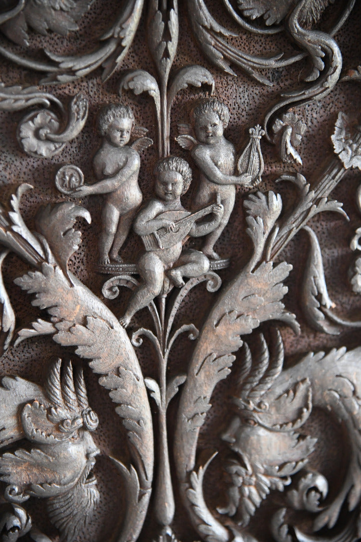 Carved Wood Ornamental Plaque - Kernow Furniture