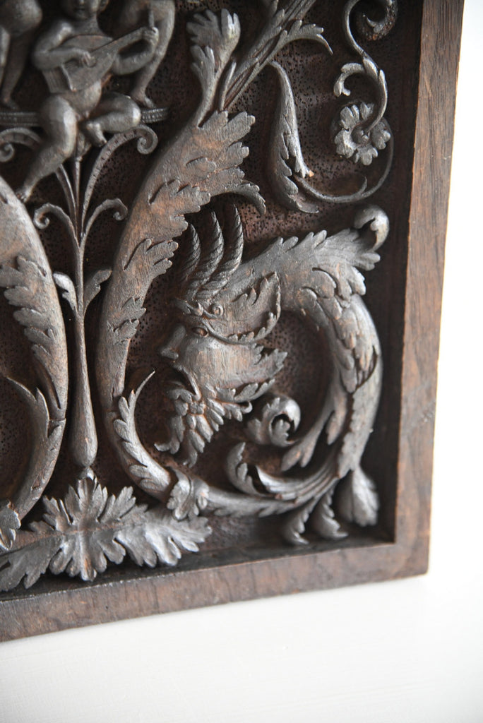Carved Wood Ornamental Plaque - Kernow Furniture