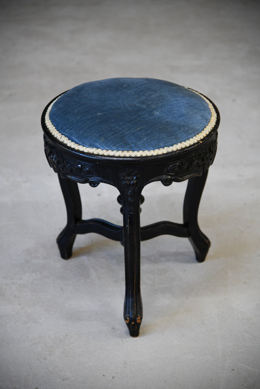 Ebonised Small Stool - Kernow Furniture