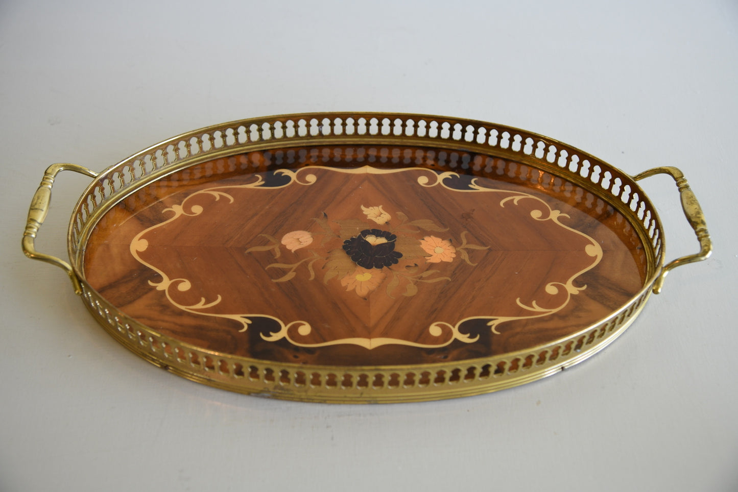 Italian Sorrento Marquetry Tray - Kernow Furniture