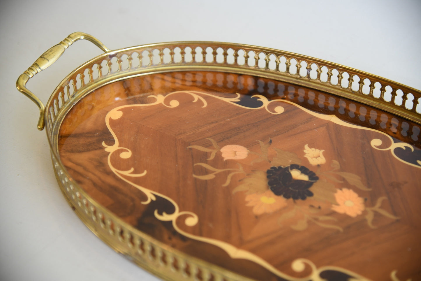 Italian Sorrento Marquetry Tray - Kernow Furniture