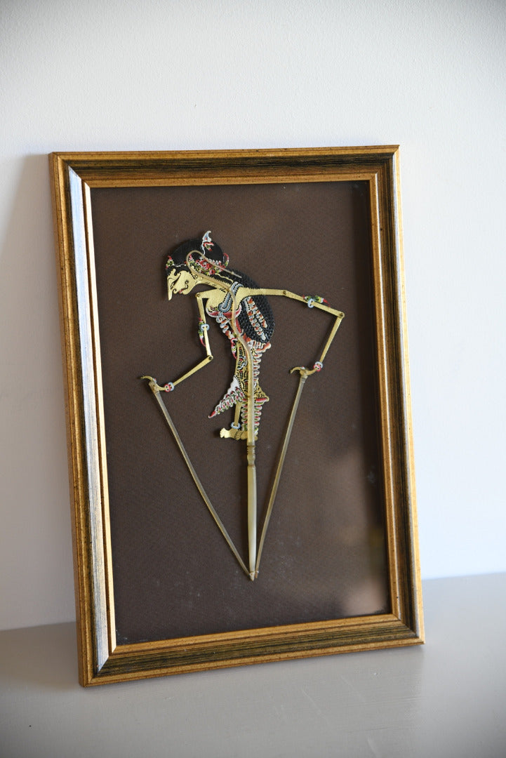 Indonesian Framed Shadow Puppet - Kernow Furniture