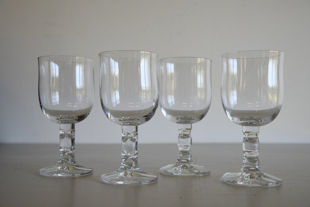 4 Quality Vintage Wine Glasses - Kernow Furniture