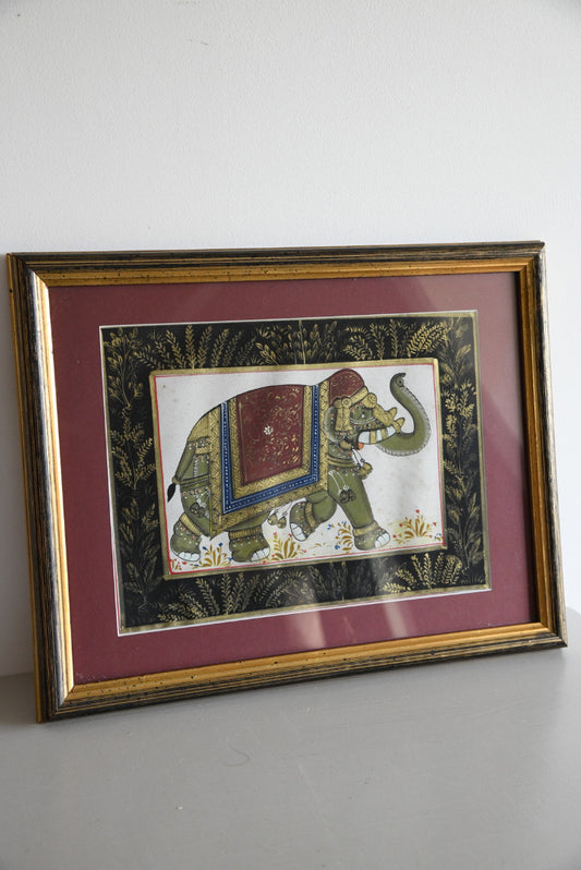 Indian Elephant on Silk - Kernow Furniture