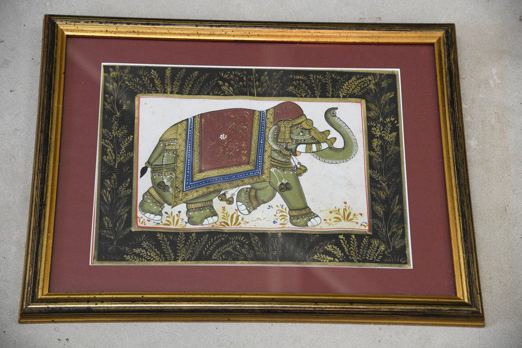 Indian Elephant on Silk - Kernow Furniture
