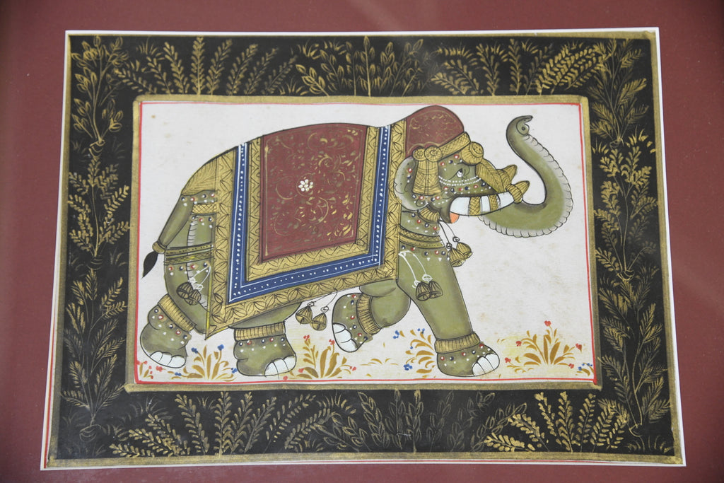 Indian Elephant on Silk - Kernow Furniture