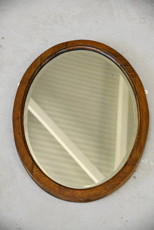 Oval Oak Wall Mirror - Kernow Furniture