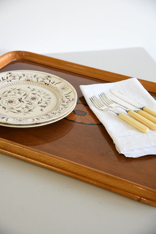 Large Marquetry Serving Tray - Kernow Furniture
