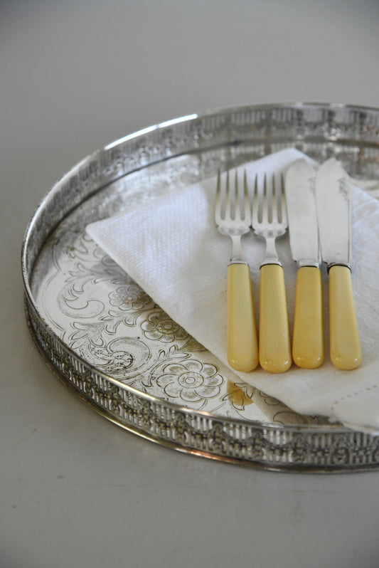 Sheffield Silver Plate Serving Tray - Kernow Furniture