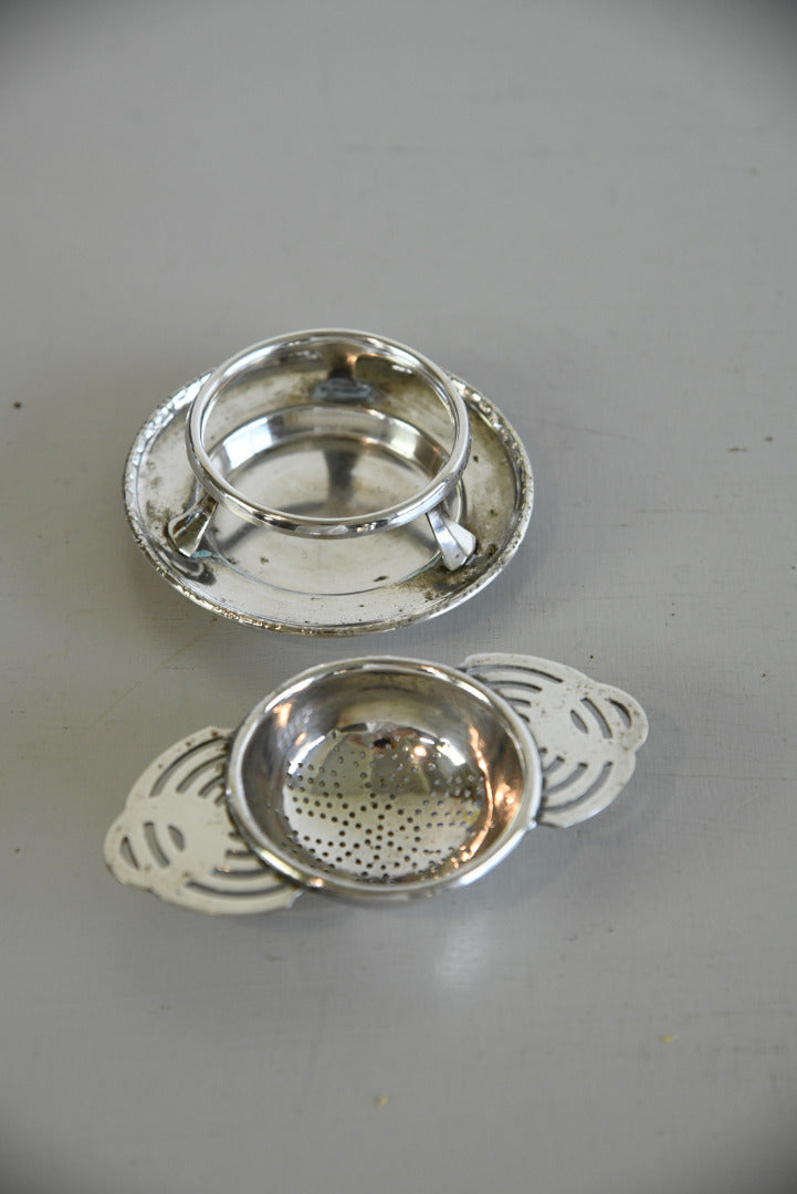 Silver Plate Tea Strainer - Kernow Furniture