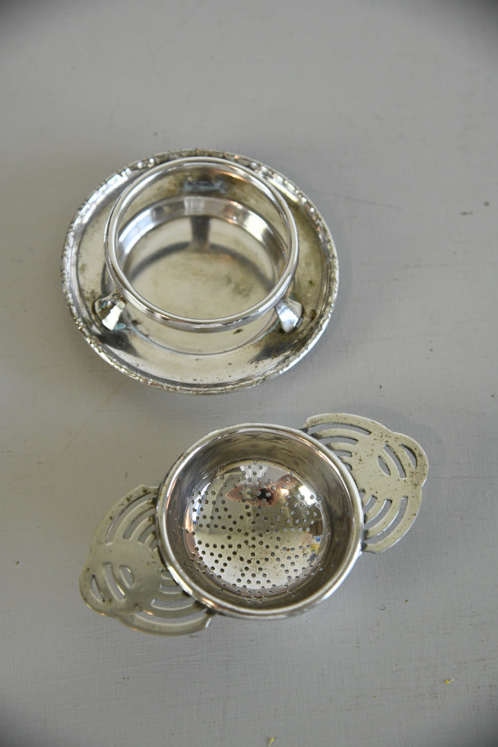 Silver Plate Tea Strainer - Kernow Furniture