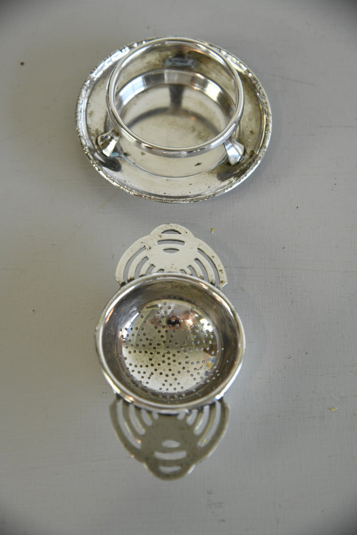 Silver Plate Tea Strainer - Kernow Furniture