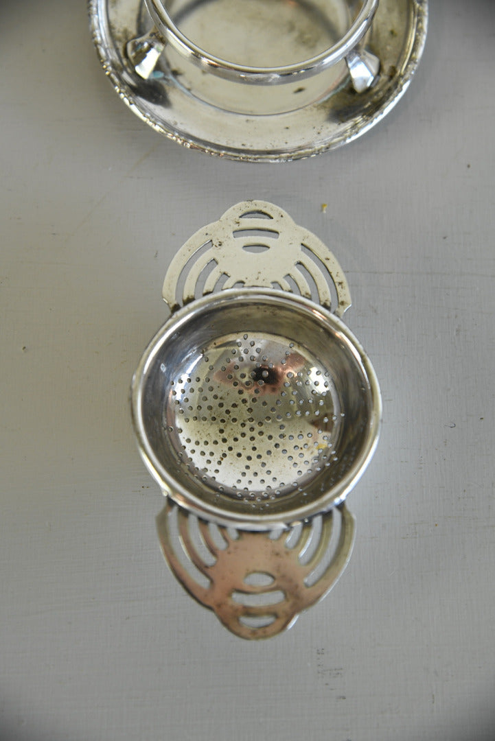 Silver Plate Tea Strainer - Kernow Furniture