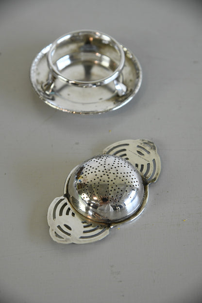 Silver Plate Tea Strainer - Kernow Furniture