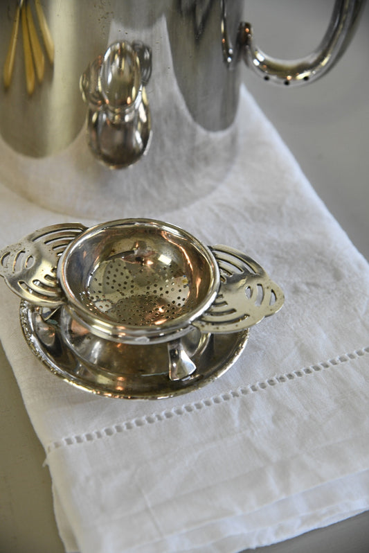 Silver Plate Tea Strainer - Kernow Furniture