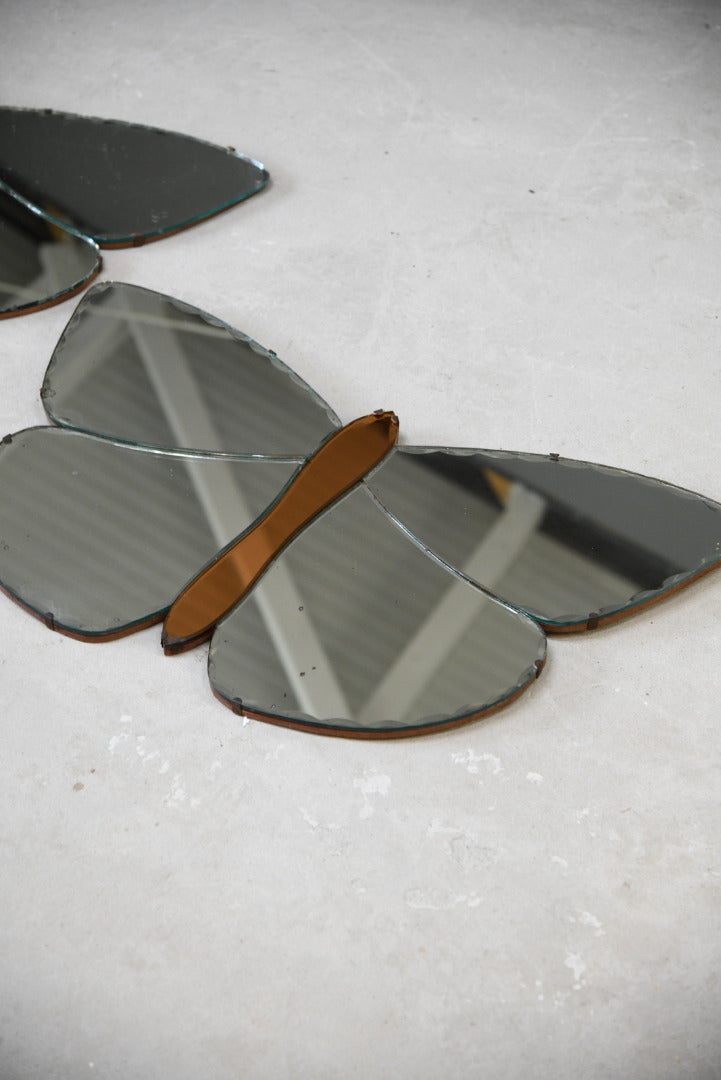 Pair Deco Butterfly Mirrors - Kernow Furniture