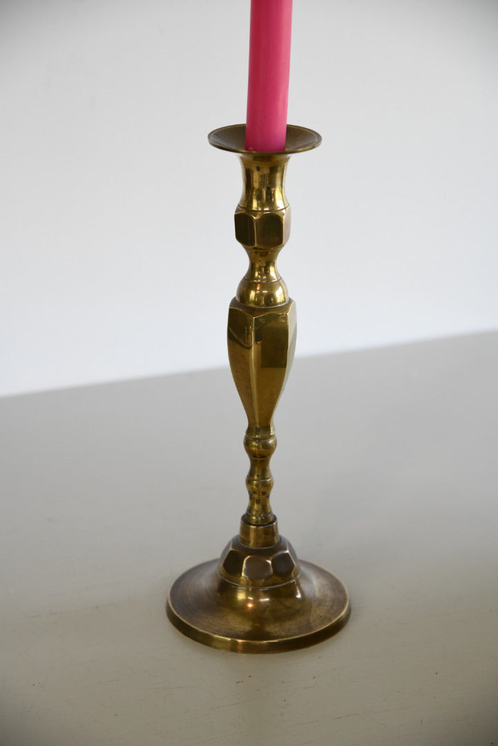 Single Brass Candlestick - Kernow Furniture