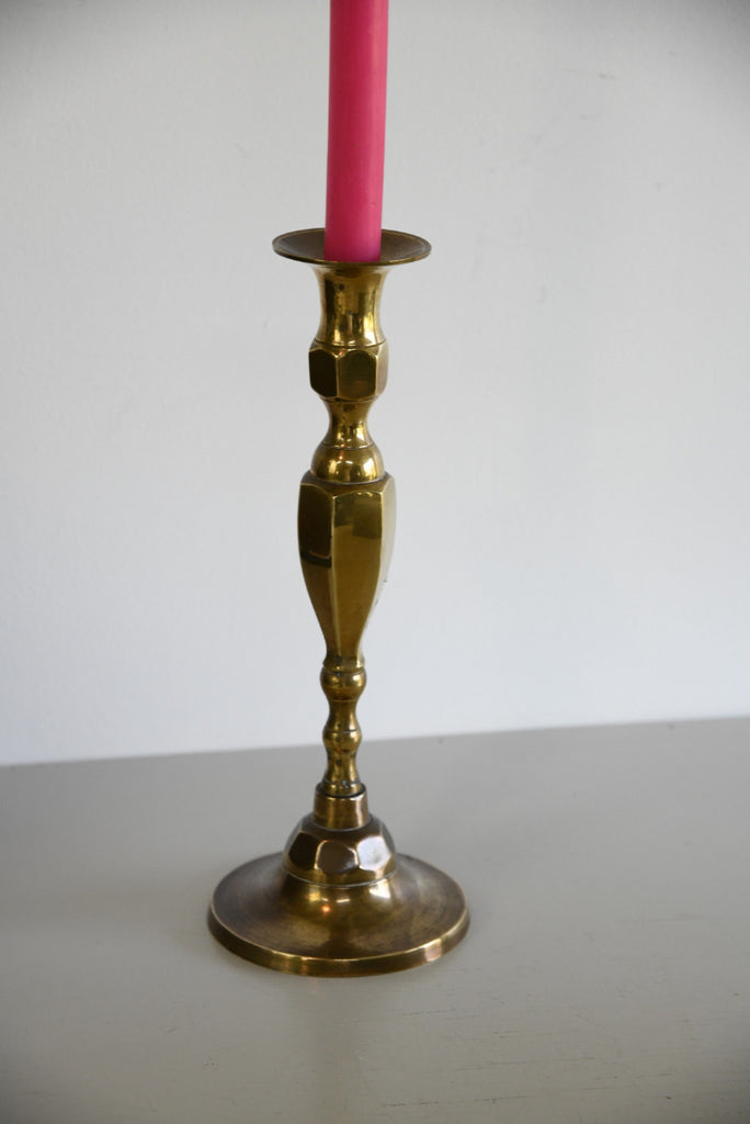 Single Brass Candlestick - Kernow Furniture