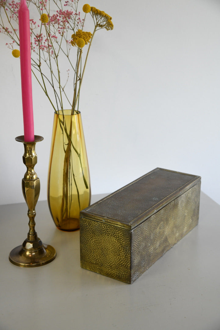 Hammered Brass Box - Kernow Furniture