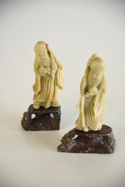 Antique Chinese Soapstone Figures - Kernow Furniture