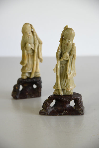 Antique Chinese Soapstone Figures - Kernow Furniture