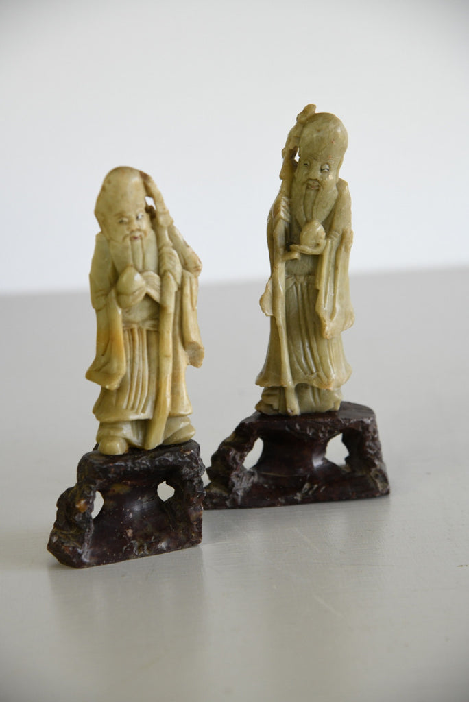 Antique Chinese Soapstone Figures - Kernow Furniture