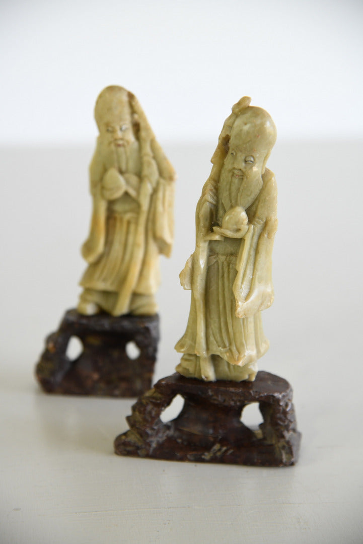 Antique Chinese Soapstone Figures - Kernow Furniture