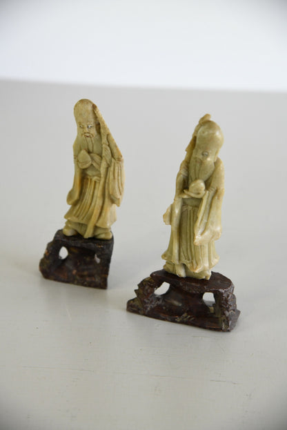 Antique Chinese Soapstone Figures - Kernow Furniture