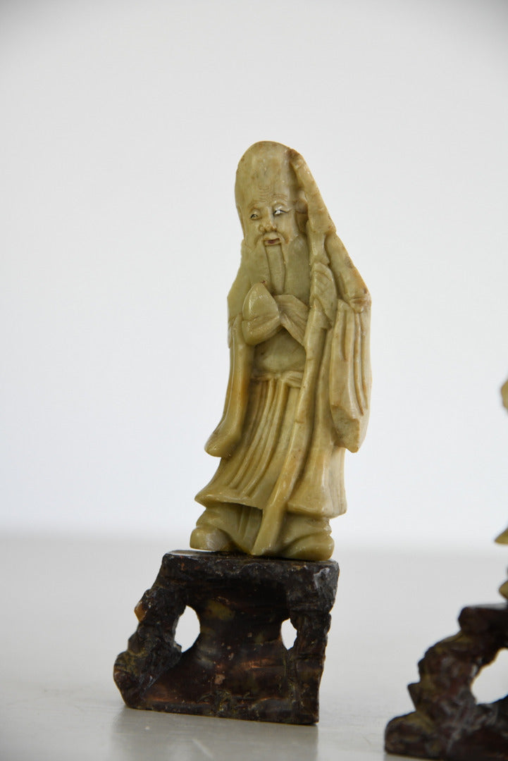 Antique Chinese Soapstone Figures - Kernow Furniture