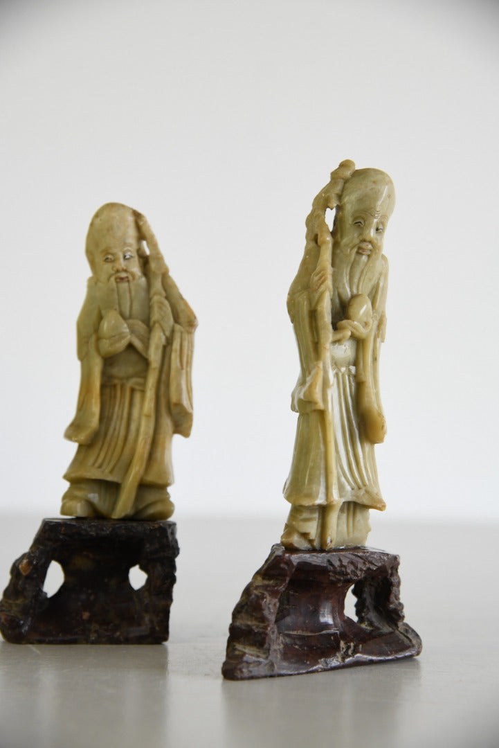 Antique Chinese Soapstone Figures - Kernow Furniture