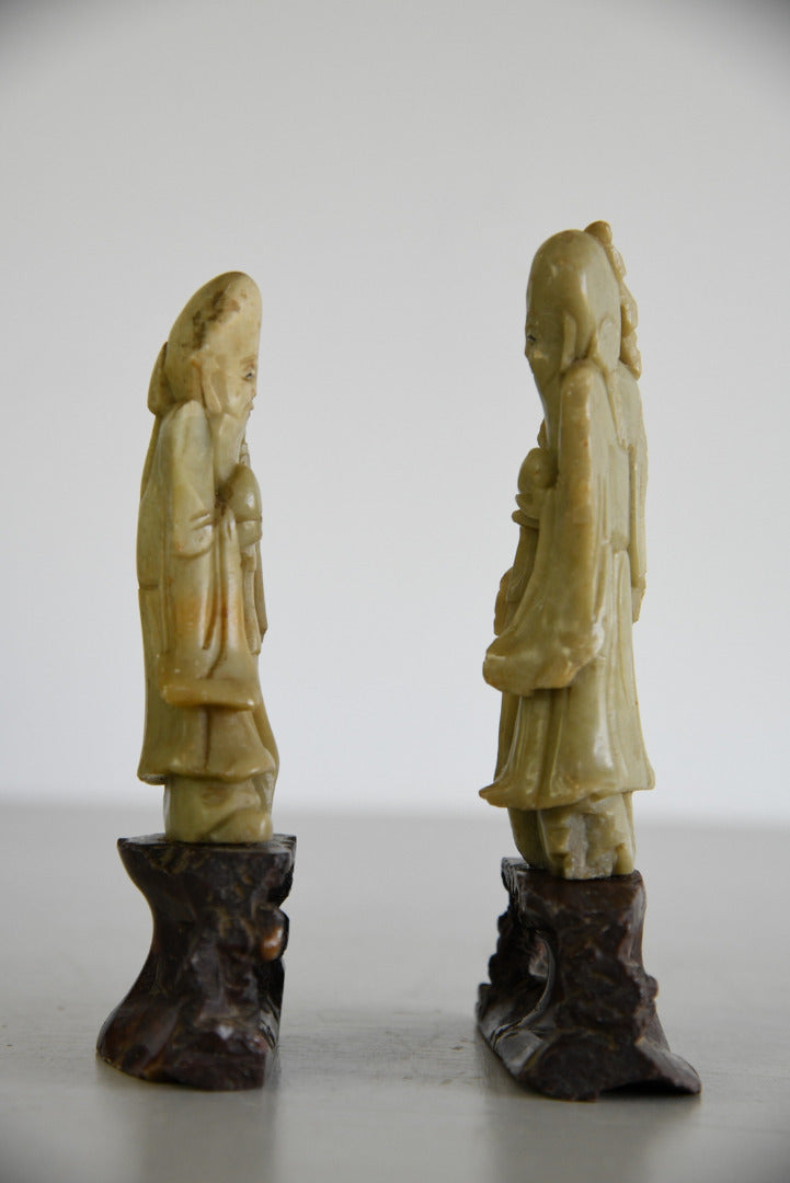 Antique Chinese Soapstone Figures - Kernow Furniture