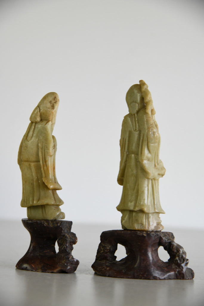 Antique Chinese Soapstone Figures - Kernow Furniture