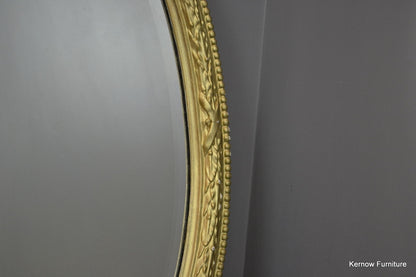 Large Oval Gold Wall Mirror - Kernow Furniture