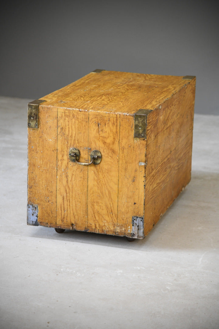 Antique Scumble Finish Campaign Chest - Kernow Furniture