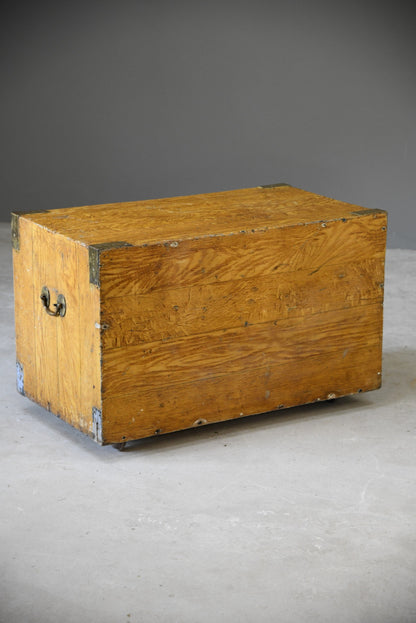 Antique Scumble Finish Campaign Chest - Kernow Furniture