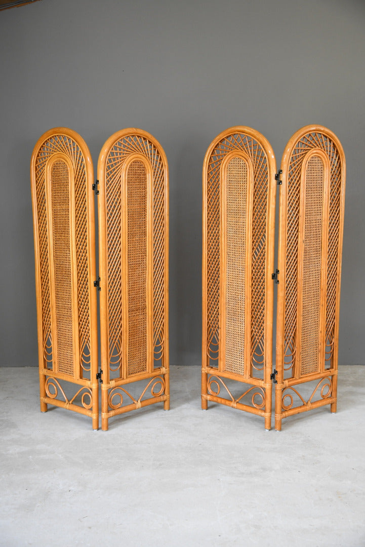 Pair Retro Cane Screens - Kernow Furniture