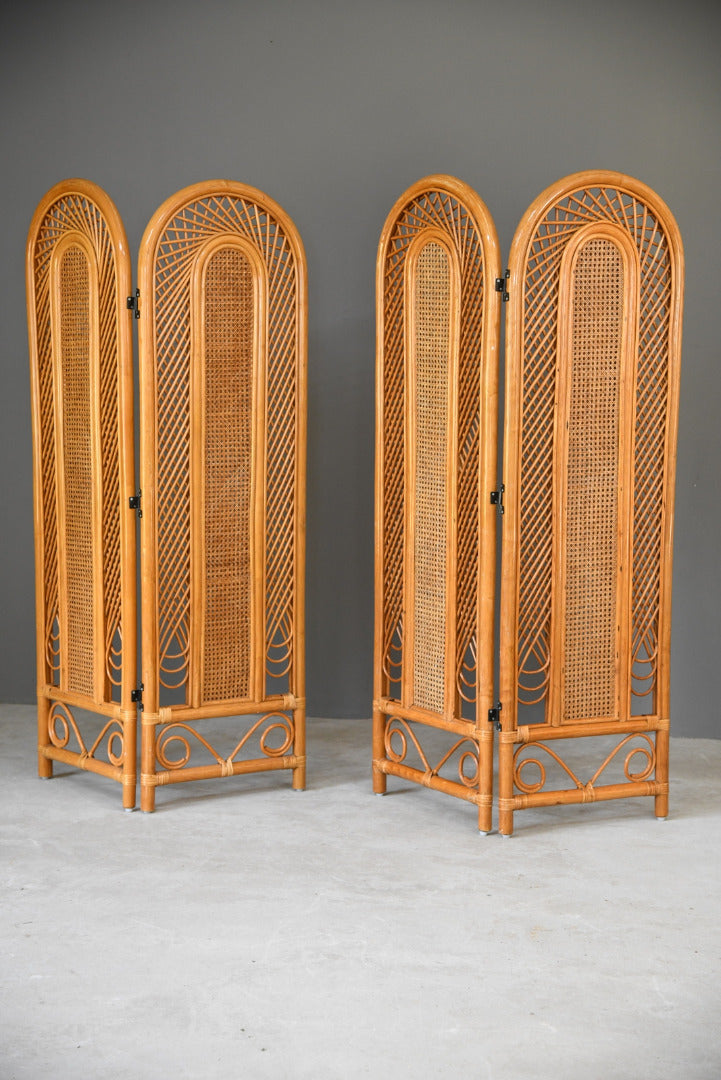 Pair Retro Cane Screens - Kernow Furniture